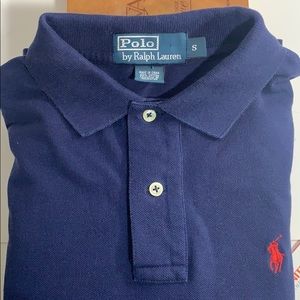 Long Sleeve Polo Shirt Ralph Lauren, Small, Blue